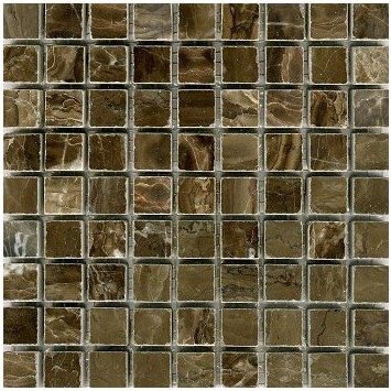 Polished Coffee 10mm Tesserae Partial Sheets