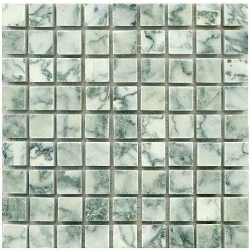 Loose Polished Lotus Green Marble Mosaic Tesserae 7mm Thick