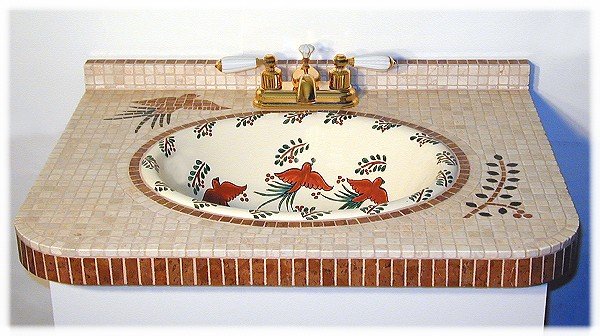 Marble Mosaic Talavera Sink Vanity Top