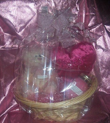 Wax Dipped Bear & Candle Large Gift Basket