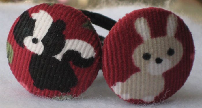 Skunks & Bunnies Ponytail Holders Hair Accessories