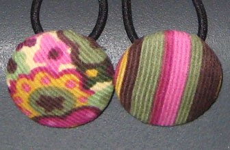 Flowers and Stripes Ponytail Holders Hair Accessories
