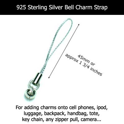 925 STERLING SILVER BELL CHARM STRAP