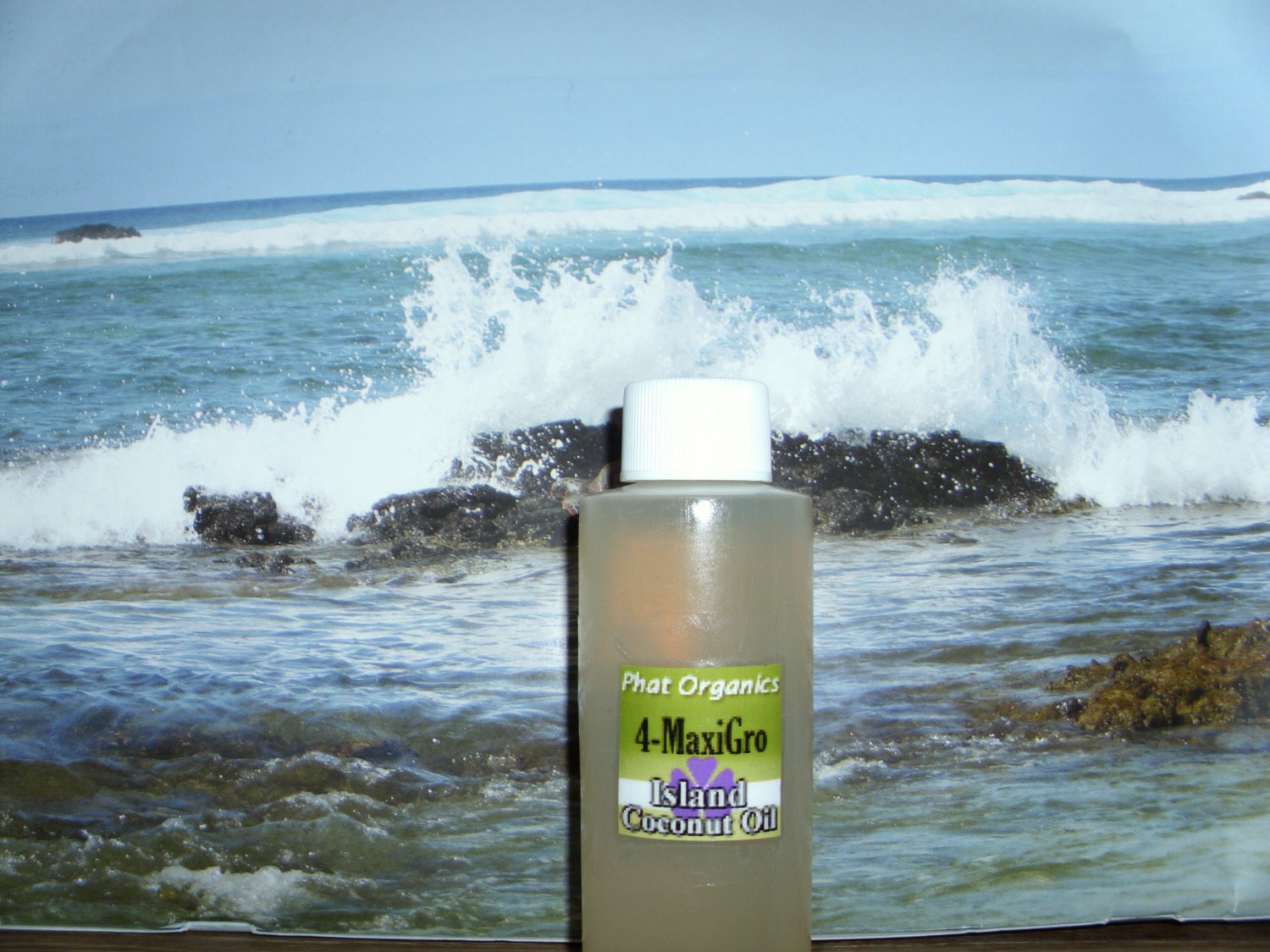 Phat Organics Island Coconut Mandarin Massage Oil 6 oz.