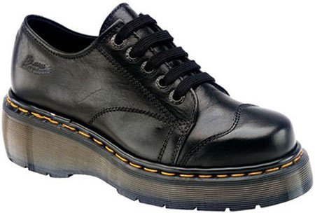 Dr. Martens Black Illusion 5 Eyelet Cap Toe Shoe 8651- Sz. 10 Womens, 9 Mens