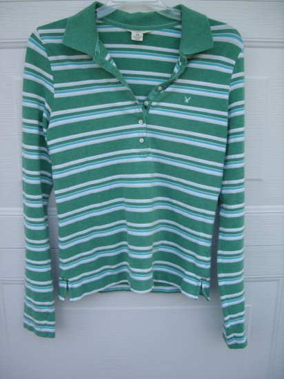 American Eagle LS Stretch Polo SIZE MEDIUM