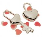 2 piece key and lock key chains