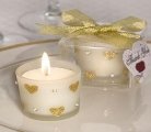 Gold Heart Design Candles