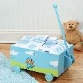 "Welcome to the World" Blue Baby Wagon - Ten-Piece Gift Set