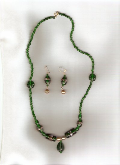 Emerald Fascination Beaded Set