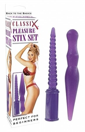 Classix Pleasure Stix Set - Purple Butt Plug Anal Toy - PD1920-12