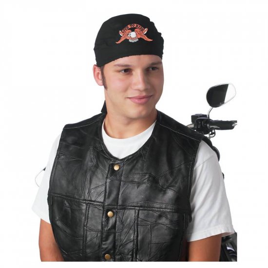 Diamond Plate Black Cotton Skull Cap