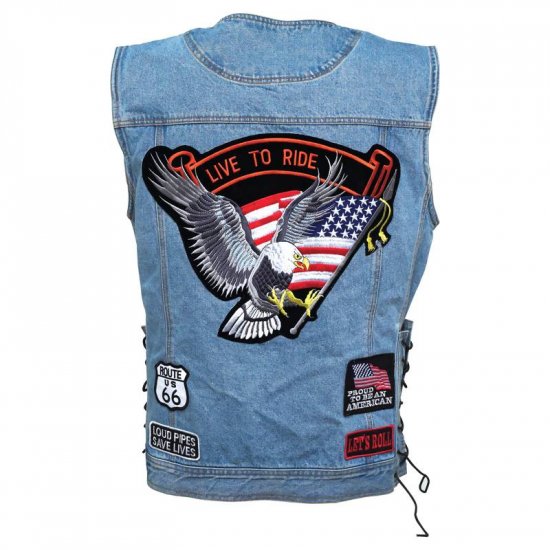 Denim Motorcycle Vest