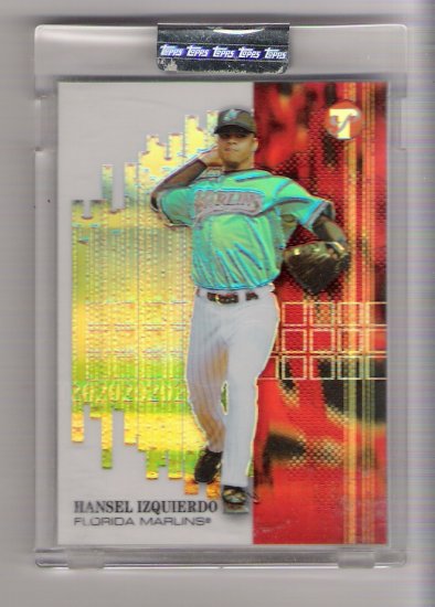 2002 TOPPS PRISTINE HANSEL IZQUIERDO MARLINS UNCIRCULATED REFRACTOR CARD
