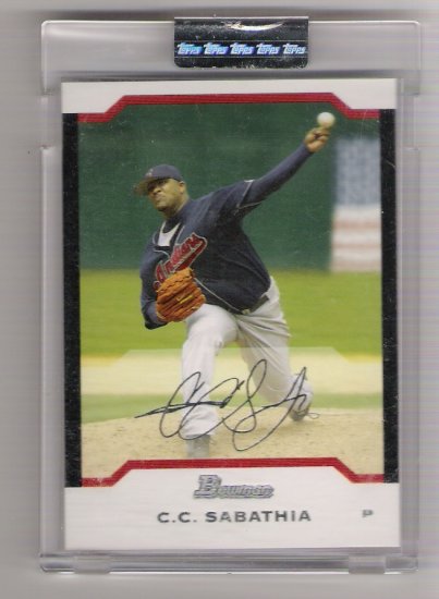 2004 BOWMAN C.C. SABATHIA INDIANS UNCIRCULATED CARD