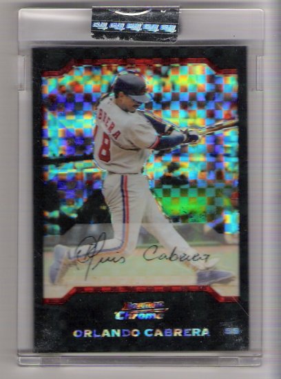 2004 BOWMAN CHROME ORLANO CABRERA EXPOS UNCIRCULATED XFRACTOR CARD