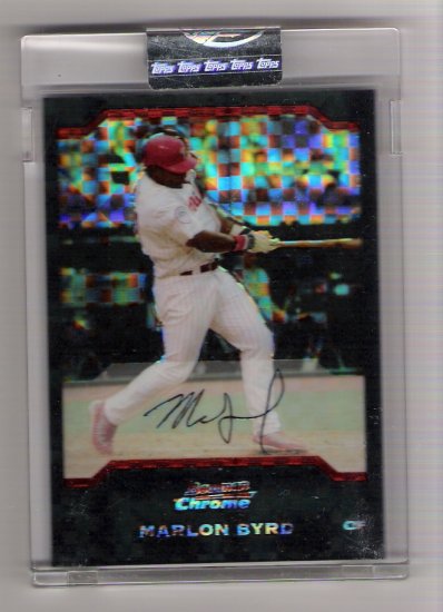 2004 BOWMAN CHROME MARLON BYRD PHILLIES UNCIRCULATED XFRACTOR CARD