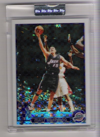 2003-04 TOPPS CHROME MATT HARPRING JAZZ UNCIRCULATED XFRACTOR CARD