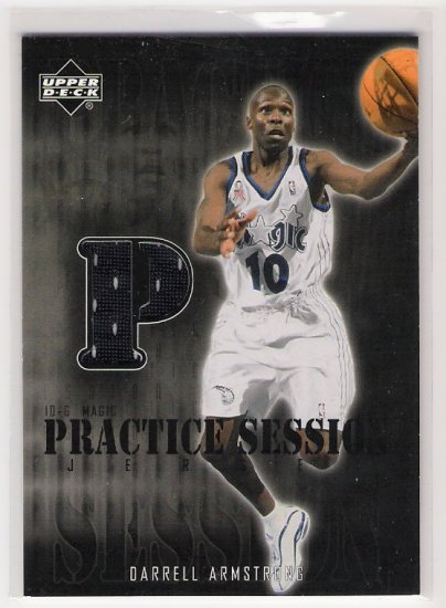 2002-03 UD PRACTICE SESSION DARRELL ARMSTRONG MAGIC JERSEY CARD