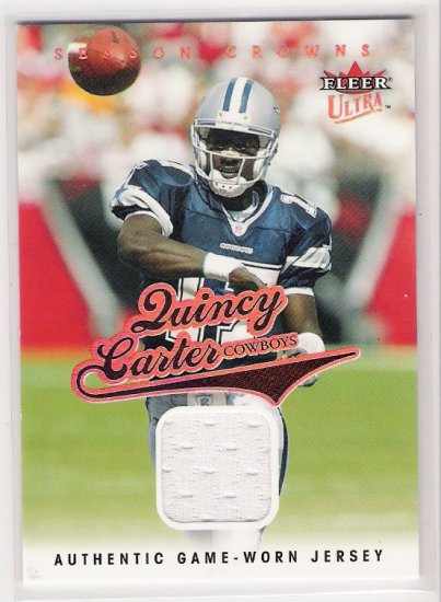 2004 FLEER ULTRA QUINCY CARTER COWBOYS JERSEY CARD