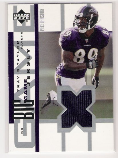 2002 UD TRAVIS TAYLOR RAVENS BIG GAME JERSEY CARD