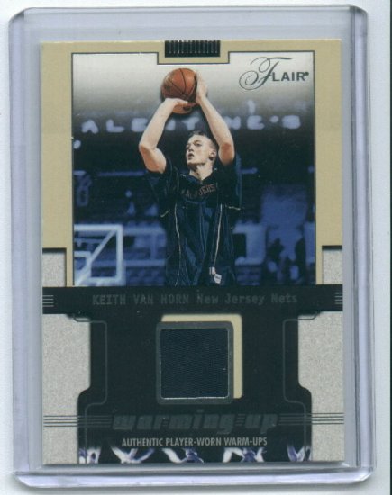 2001-02 FLEER FLAIR WARMING UP KEITH VAN HORN NETS WARM UPS CARD