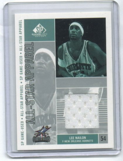 2002-03 UD SP ALL-STAR APPAREL LEE NAILON HORNETS JERSEY CARD