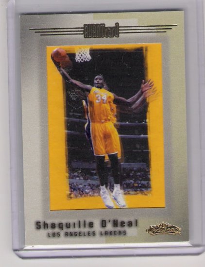 2001-02 FLEER SHOWCASE SHAQUILLE O'NEAL AVANTCARD CARD