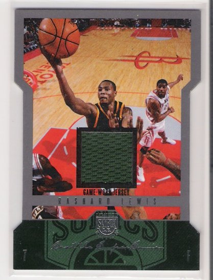 2004-05 FLEER SKYBOX RASHARD LEWIS SUPERSONICS JERSEY PROOF CARD