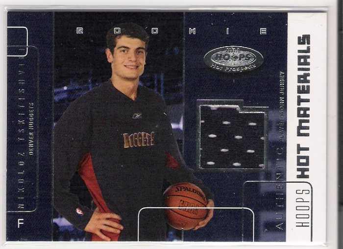 2002-03 HOOPS HOT MATERIALS NIKOLOZ TSKITISHVILI NUGGETS JERSEY CARD