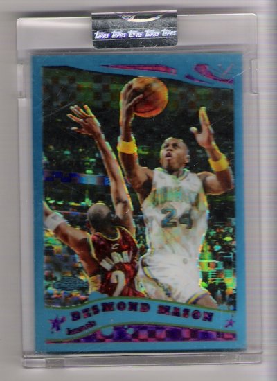 2005-06 TOPPS CHROME DESMOND MASON HORNETS UNCIRCULATED BLUE XFRACTOR CARD