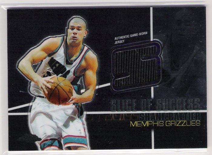 2004-05 TOPPS CHROME SHANE BATTIER GRIZZLIES SLICE OF SUCCESS JERSEY CARD