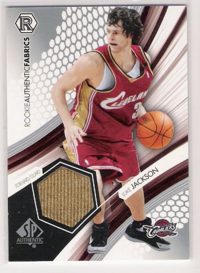 2005 SP ROOKIE AUTHENTICS LUKE JACKSON CAVS JERSEY CARD