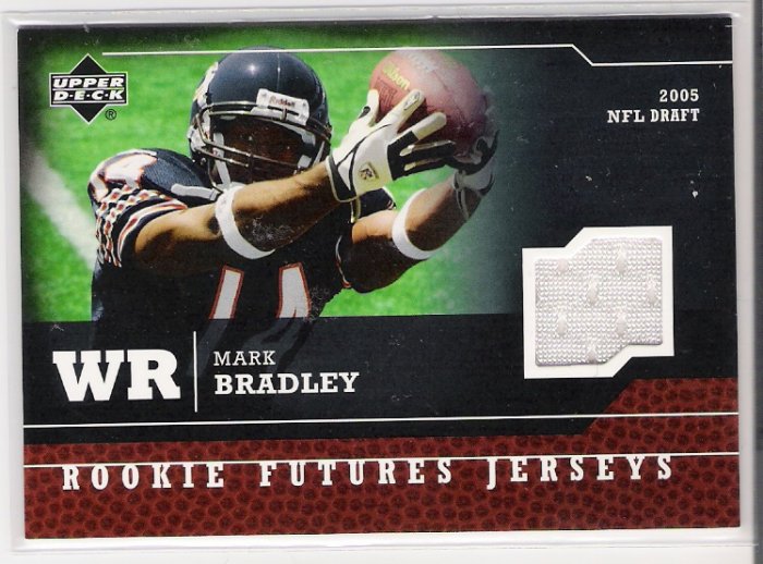 2005 UPPER DECK ROOKIE FUTURES MARK BRADLEY BEARS EVENT WORN JERSEY CARD