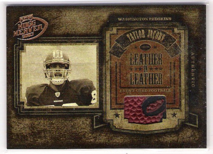 2003 PLAYOFF HOGG HEAVEN LEATHER IN LEATHER TAYLOR JACOBS REDSKINS EVENT USED FOOTBALL
