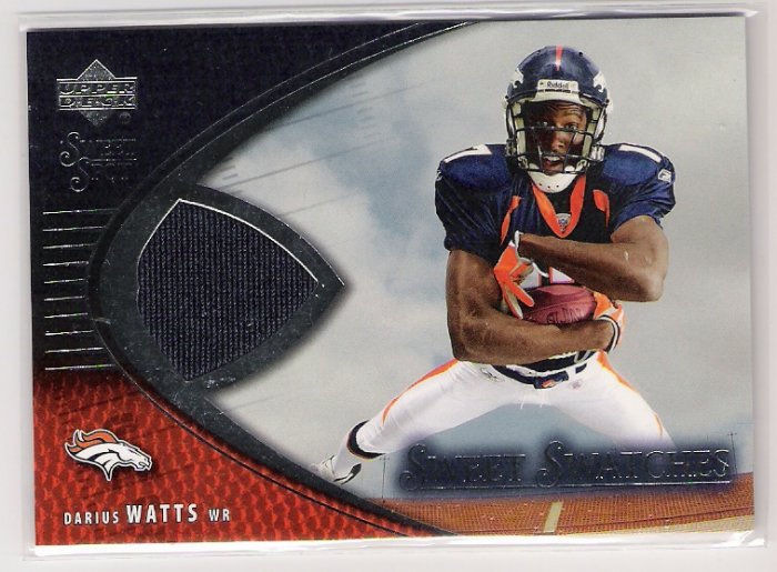 2004 UD SWEET SPOT DARIUS WATTS BRONCOS SWEET SWATCHES JERSEY CARD