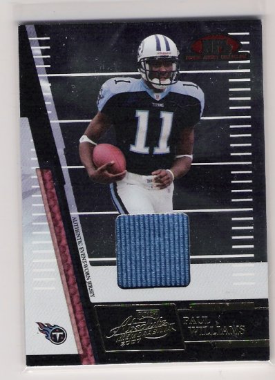 2007 PLAYOFF ABSOLUTE ROOKIE JERSEY COLLECTION PAUL WILLIAMS TITANS JERSEY CARD