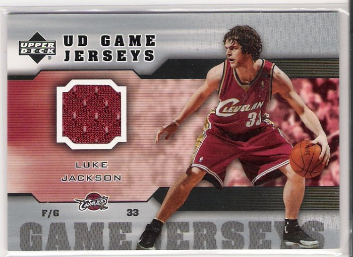 2005-06 UD GAME JERSEYS LUKE JACKSON CAVALIERS GAME JERSEY CARD