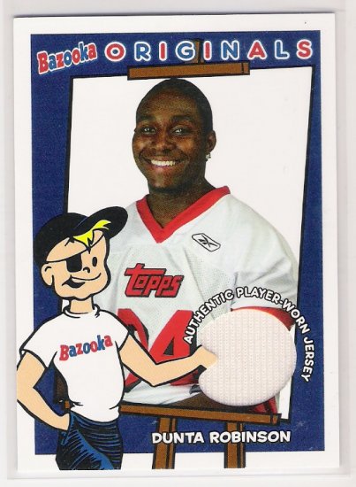 2004 TOPPS BAZOOKA ORIGINALS DUNTA ROBINSON TEXANS JERSEY CARD