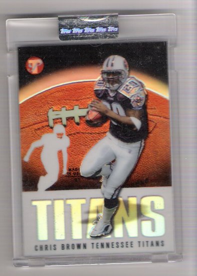 2003 TOPPS PRISTINE CHRIS BROWN TITANS UNCIRCULATED REFRACTOR CARD