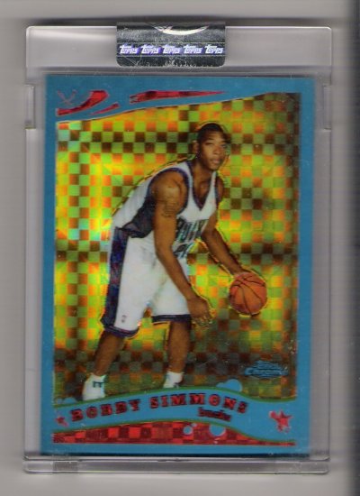 2006 TOPPS CHROME BOBBY SIMMONS BUCKS UNCIRCULATED BLUE XFRACTOR CARD #'D 60/90!