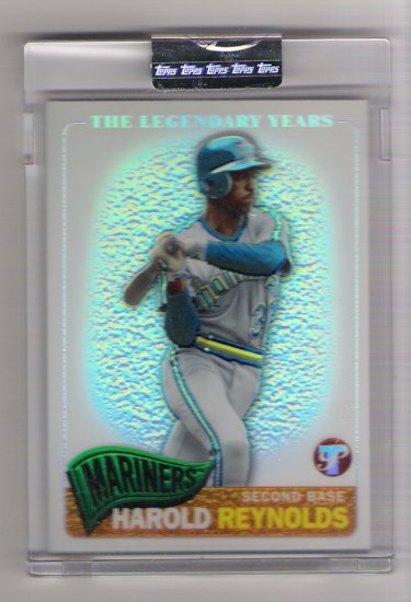 2005 TOPPS PRISTINE THE LEGENDARY YEARS HAROLD REYNOLDS MARINERS UNCIRCULATED REFRACTOR CARD