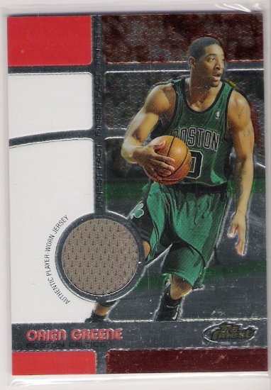 2006 TOPPS FINEST FACT ORIEN GREENE CELTICS JERSEY CARD