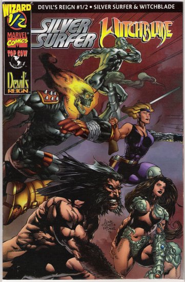 DEVIL'S REIGN SILVER SURFER/WITCHBLADE 1/2 BY WIZARD W/COA-NEVER READ!