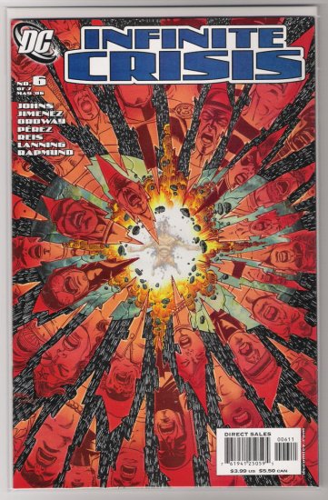 INFINITE CRISIS #6 GEORGE PEREZ COVER-NEVER READ!