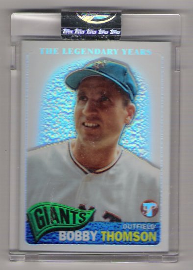 2005 TOPPS PRISTINE THE LEGENDARY YEARS BOBBY THOMSON GIANTS UNCIRCULATED REFRACTOR CARD