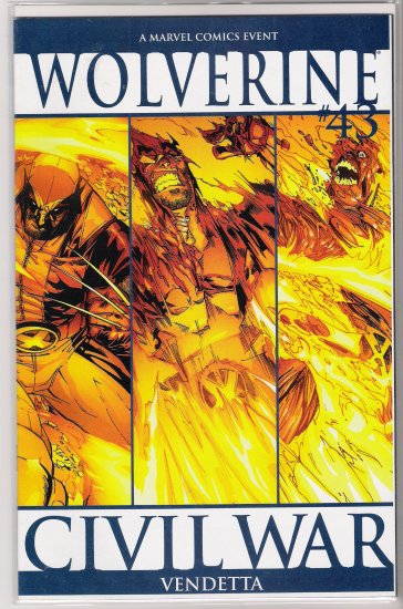 WOLVERINE #43 CIVIL WAR TIE IN 2ND PRINT-NEVER READ!
