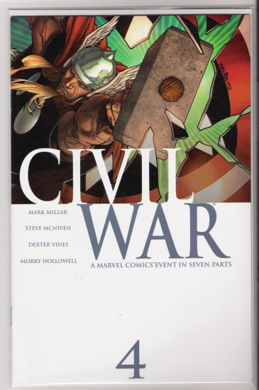 CIVIL WAR #4 FIRST PRINT-NEVER READ!