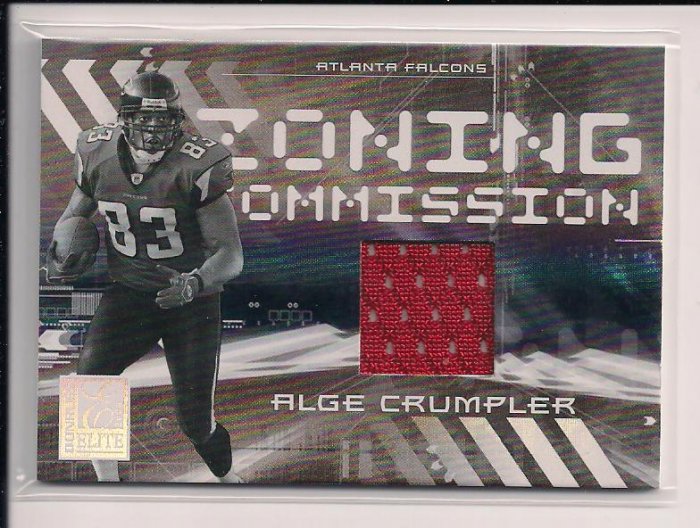 2006 DONRUSS ELITE ALGE CRUMPLER FALCONS ZONING COMMISSION JERSEY CARD #'D 250/399!