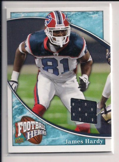 2009 UPPER DECK FOOTBALL HEROES JAMES HARDY BILLS JERSEY CARD
